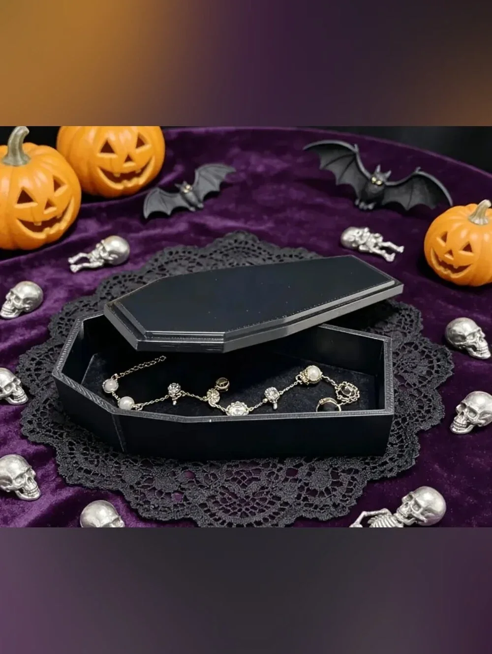 3d Printed Black Coffin Box